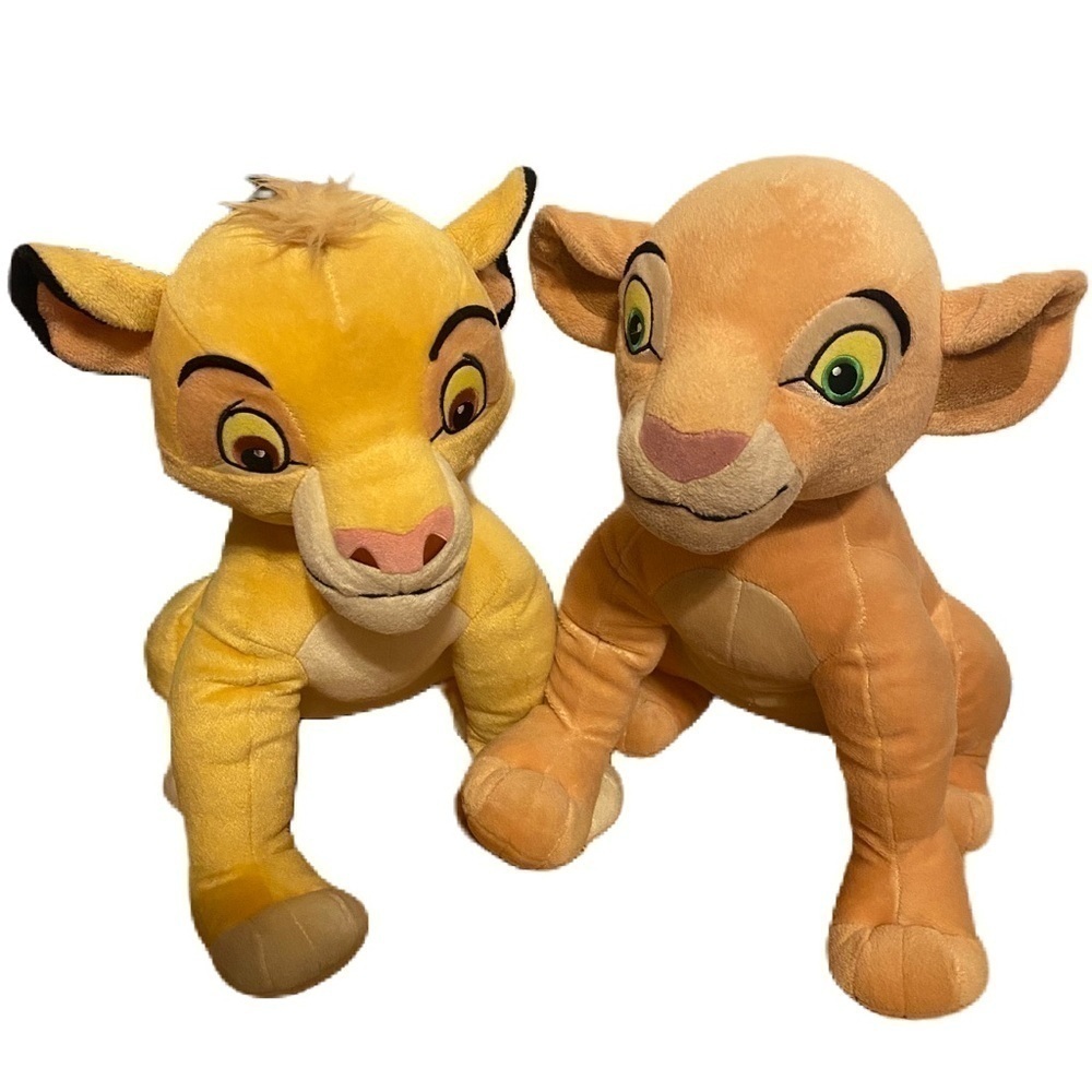 Lion King Jumbo Plush Bundle Simba Nala Lion Stuffed Animal Tan Kids Toy